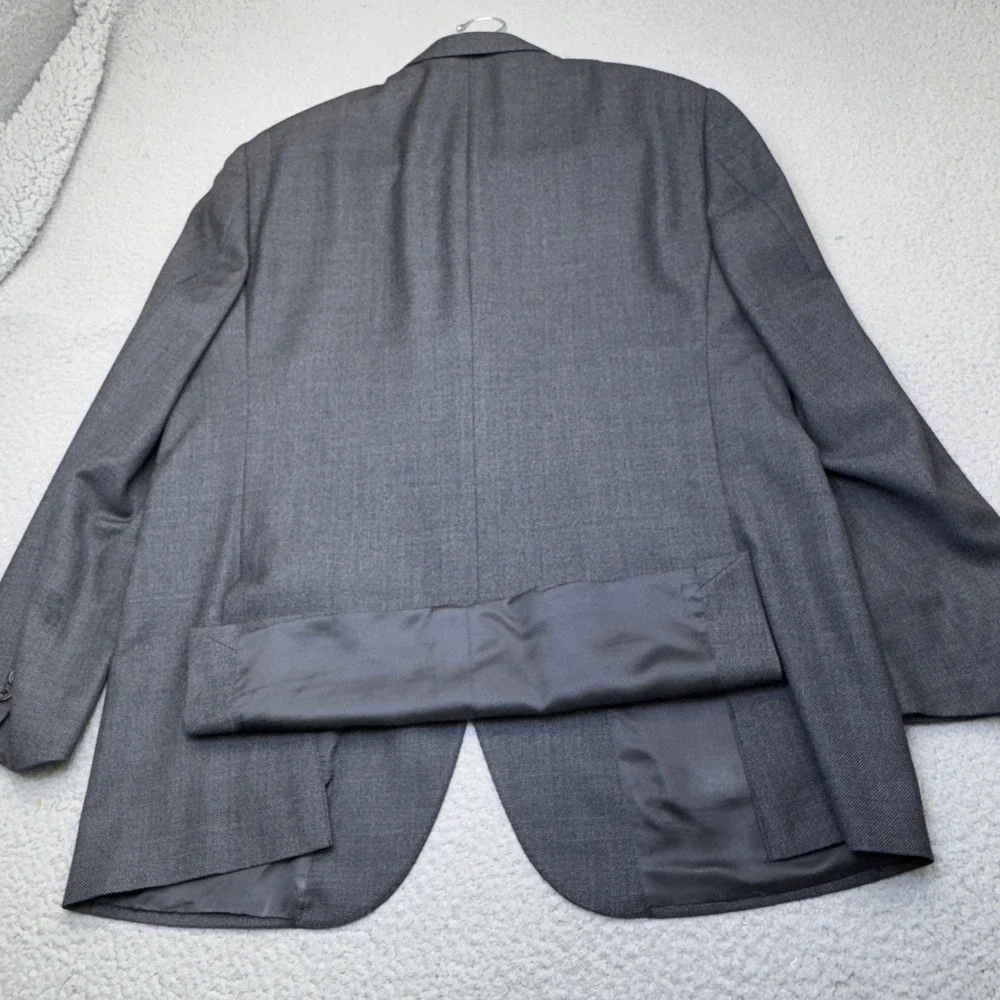 Polo Ralph Lauren Blazer Mens 44R Gray Extrafine Wool Sport Coat Jacket Italy 3B